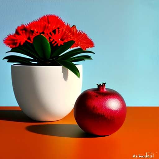 Pomegranate Ceramic Fruit Bowl Midjourney Creation - Socialdraft