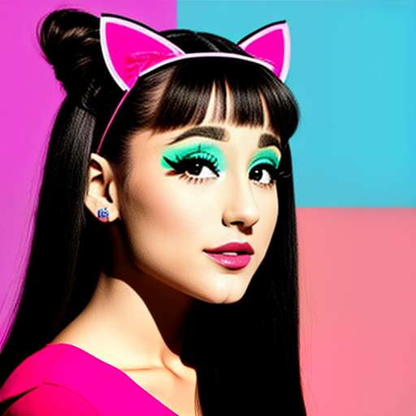 Ariana Grande-Inspired Cat Ear Midjourney Prompt - Socialdraft