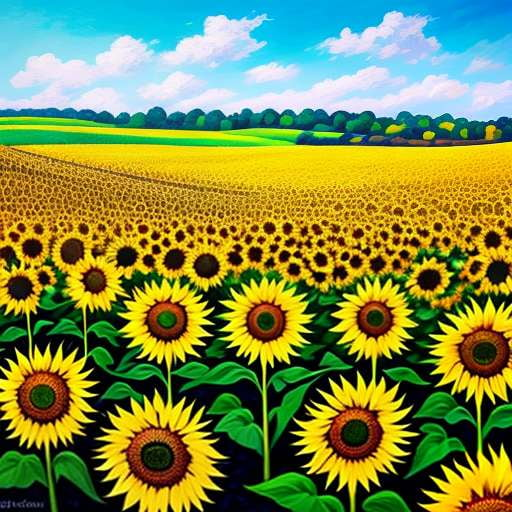 "Sunflower Fields" Midjourney Prompt: Create Your Own Vibrant Floral Masterpiece - Socialdraft