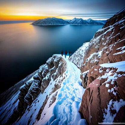 Fjord Ice Climbing Midjourney Prompt for Creative Expression - Socialdraft