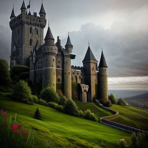 "Countryside Castle" Midjourney Prompt - Customizable Text-to-Image Creation - Socialdraft