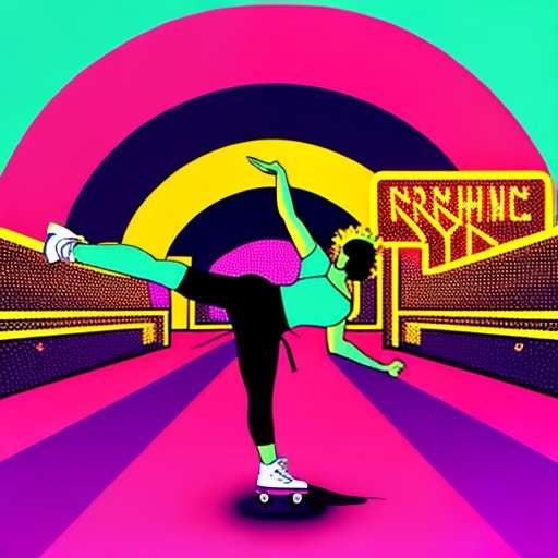 "Roller Disco Fever" Midjourney Prompt - Create Your Own 80s Skating Rink Masterpiece - Socialdraft