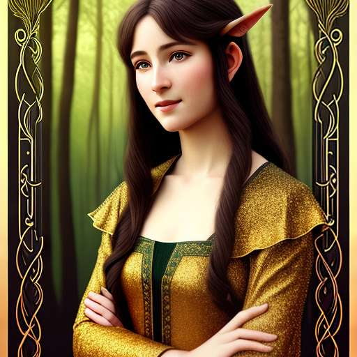 Half-Elf Portrait Midjourney Prompt - Customizable Fantasy Art Generation - Socialdraft