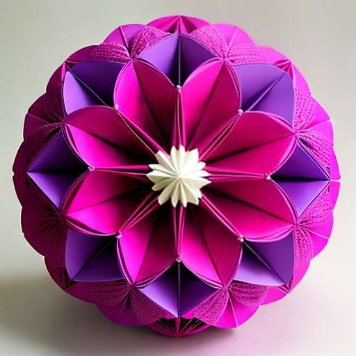 Flower Ball Kusudama Origami Midjourney Prompt - Create Stunning Origami Art like a Pro! - Socialdraft