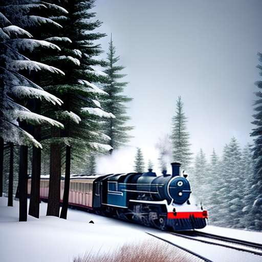 Snowy Train Ride Midjourney Prompt: Create your own Winter Wonderland Scene - Socialdraft