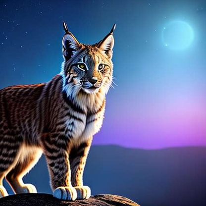 "Custom Celestial Lynx Art Midjourney Prompt" - Socialdraft