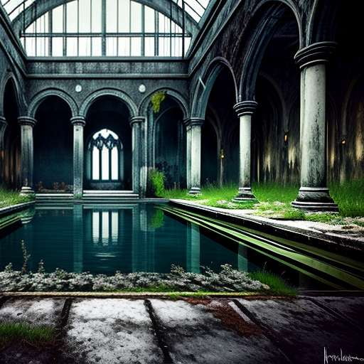 Abandoned Pool Scene Midjourney Prompt for Visual Storytelling - Socialdraft