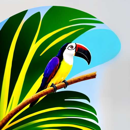 Tropical Exotic Animal Sticker Design Midjourney Prompt - Socialdraft