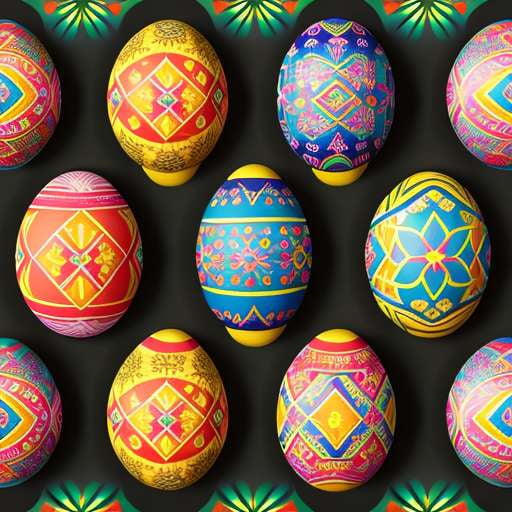 Midjourney Ukrainian Pysanka Easter Eggs: Create Vibrant Easter Decorations with our Customizable Prompts. - Socialdraft