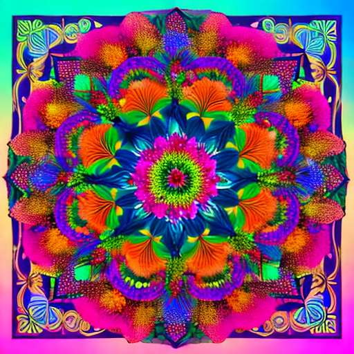 Boho Floral Mandala Midjourney Prompt for Custom Art Creation - Socialdraft