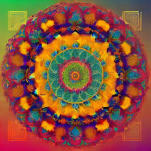 Mandala Tapestry Text-to-Image Midjourney Prompt - Socialdraft