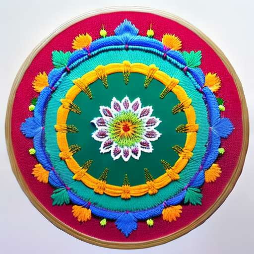 Floral Mandala Embroidery Image Generator - Midjourney Prompt - Socialdraft