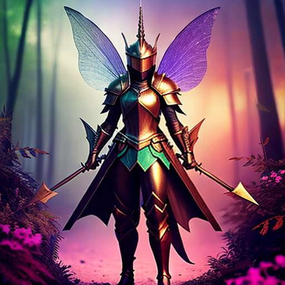 Fairy Knight Plate Mail Armor Midjourney Prompt - Customizable Fantasy Art Creation - Socialdraft