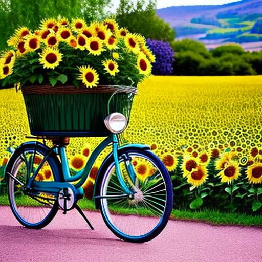 Vintage Bike and Sunflower Midjourney Prompt: Customizable Text-to-Image Art Creation - Socialdraft