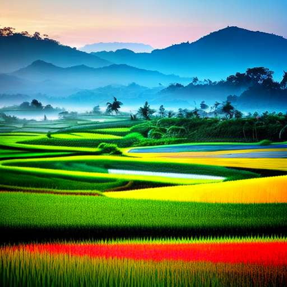 Indonesian Rice Fields - Midjourney Image Prompts - Socialdraft