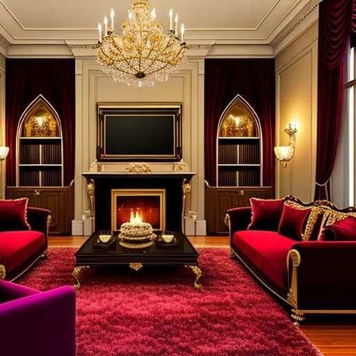 Romantic Living Room Midjourney Image Prompt - Customizable and Unique - Socialdraft
