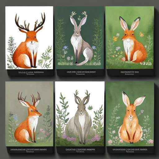 Forest Critters Art Illustrations: Cute and Whimsical Designs - Socialdraft
