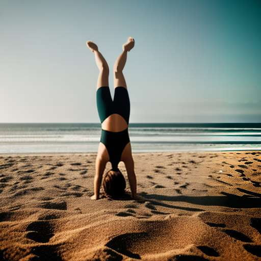 Beach Headstand Midjourney Prompt - Transform Your Yoga Practice! - Socialdraft