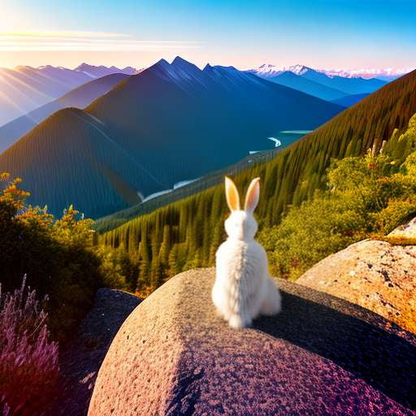 Mountain Bunny Midjourney Prompt - Scenic Customizable Image Creation - Socialdraft