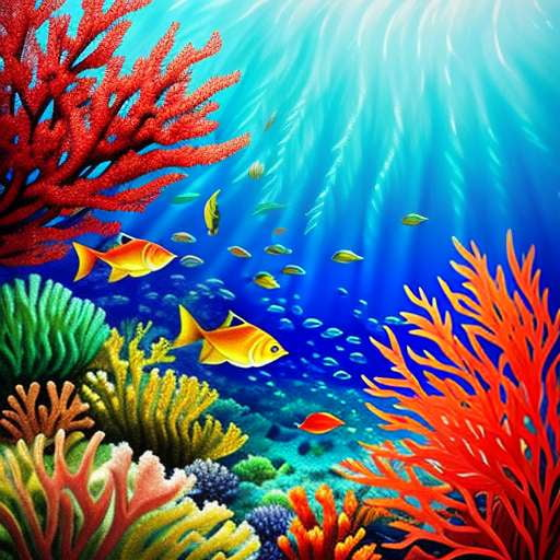 Coral Reef Midjourney Creation: Stunning Underwater Art