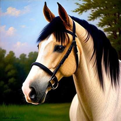 Customizable Horse Portrait Midjourney Prompt for Unique Art Creation - Socialdraft