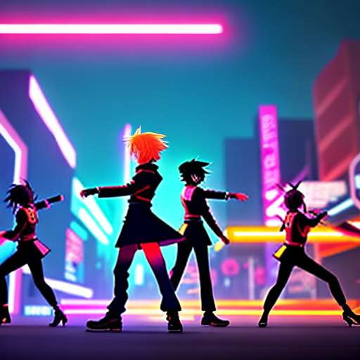 Anime Dance Frenzy Midjourney Prompt - Create Your Own Customized Anime Dance Scene - Socialdraft