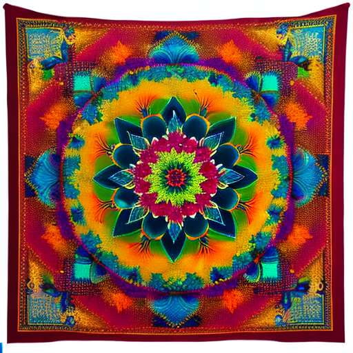 Mandala Tapestry Midjourney Scene - Customizable Text-to-Image Model - Socialdraft