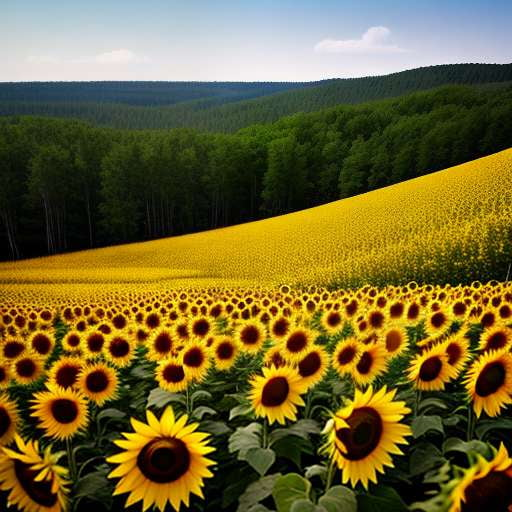 Sunflower and Forest Midjourney Prompt - Customizable Nature Art Creation - Socialdraft