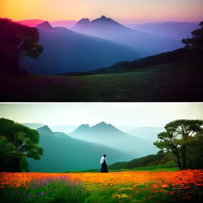 "Customizable Midjourney Mountain Landscape Portrait Prompt" - Socialdraft