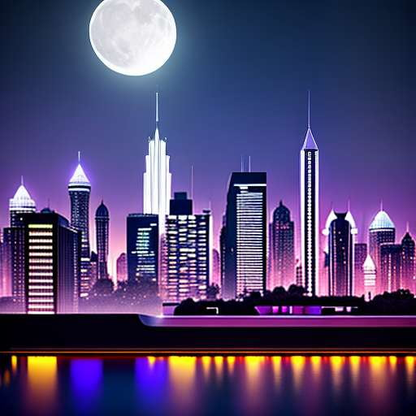 Dreamy Nighttime Cityscape Midjourney Prompt - Unique Customizable Image Generation - Socialdraft