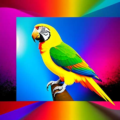 "Colorful Parrot with Sunglasses" Midjourney Prompt for Image Creation - Socialdraft