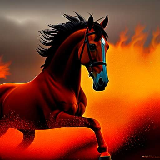 Glowing Fire Horse - Midjourney Text-to-Image Prompt - Socialdraft
