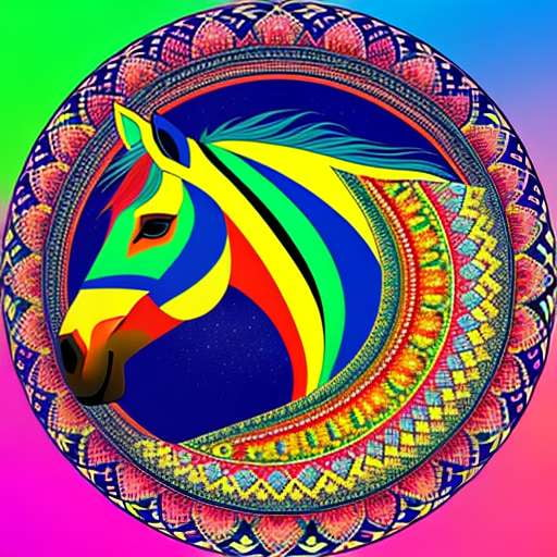 "Customizable Mandala Horse Midjourney Prompt" - Socialdraft