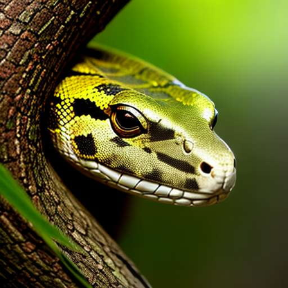 Rainforest Serpent Midjourney Prompt - Unique Customizable Snake Images - Socialdraft