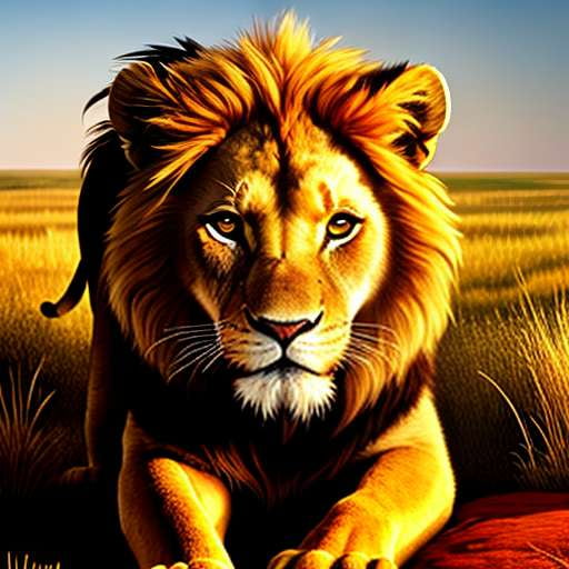 Lion King Midjourney Image Prompt for Custom Artwork - Socialdraft