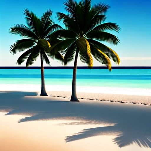 Tropical Vibes Midjourney Prompt: Palm Trees and Seashells - Socialdraft