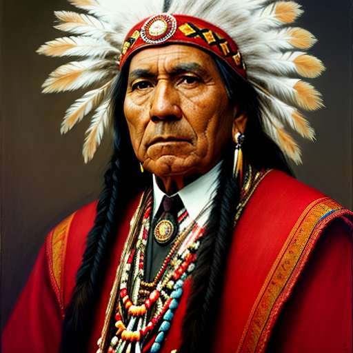 Native American Chief Portrait Midjourney Prompt - Socialdraft