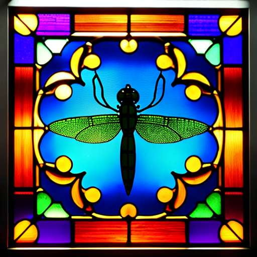 Dragonfly Stained Glass Midjourney Prompt: Create your own stunning panel! - Socialdraft