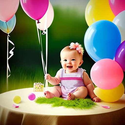 Midjourney Custom Baby First Birthday Image Prompt - Socialdraft