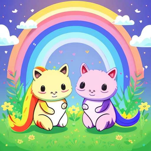 Kawaii Rainbow Animal Midjourney Prompts for Custom Creations - Socialdraft