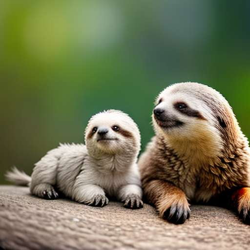 "Sloth and Puppies" Midjourney Prompt: Create Your Own Adorable Scene - Socialdraft