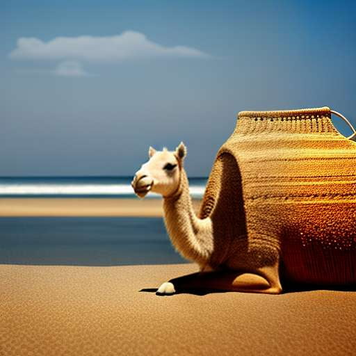 Beach Camel Pose Midjourney Prompt - Customizable Yoga Art Inspiration - Socialdraft