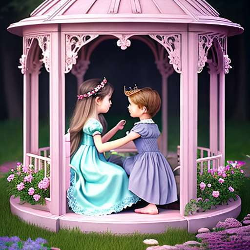 Fairytale Children's Book Cover Midjourney Prompt: Royal Princess and Prince - Socialdraft