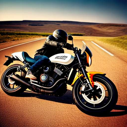 "Ride with Style: Custom Motorcycle Rider Logo Midjourney Prompt" - Socialdraft