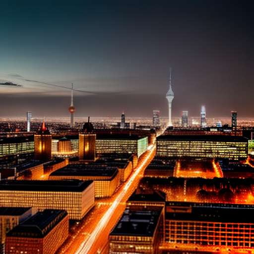 Berlin City Lights Midjourney Prompt - Customizable Travel Art - Socialdraft