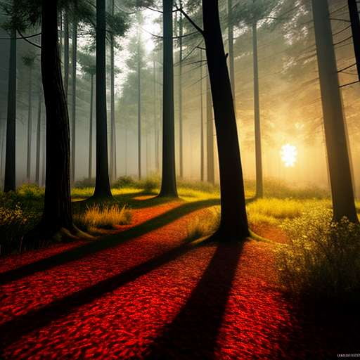 Forest Sunrise Midjourney Prompt - Customizable Text-to-Image Creation - Socialdraft