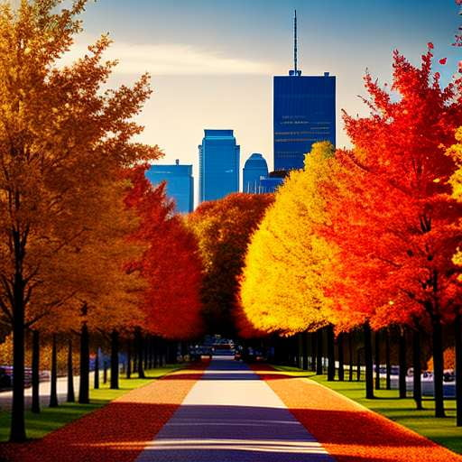 Fall Cityscape Midjourney Prompt - Create Custom Autumn Landscape Art - Socialdraft
