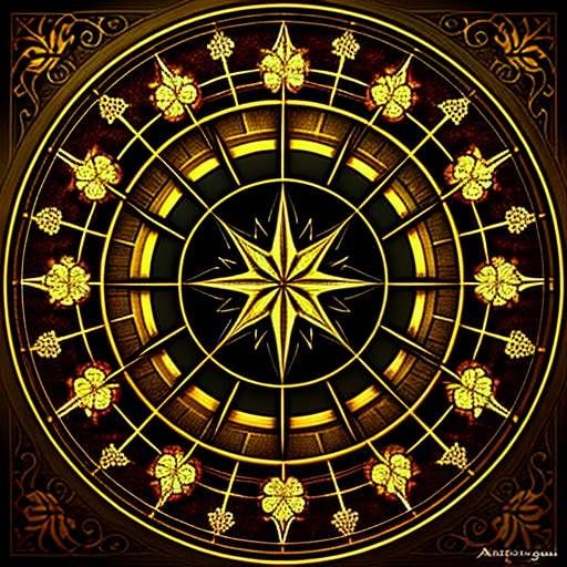 Astrological Stained Glass Midjourney Prompt - Socialdraft