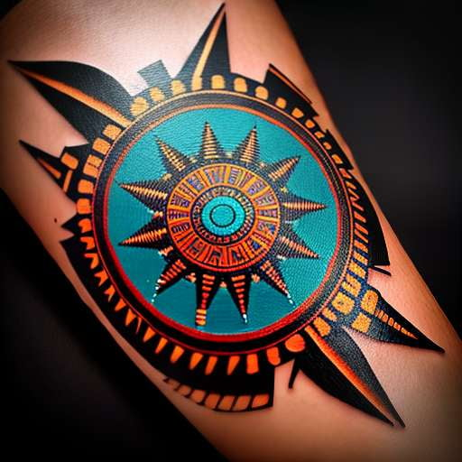 aztec pattern tattoo