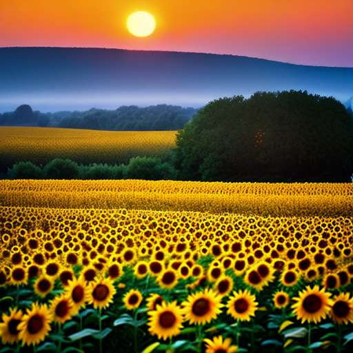 Sunflower Sunrise Midjourney Prompt - Customizable Text-to-Image Creation - Socialdraft